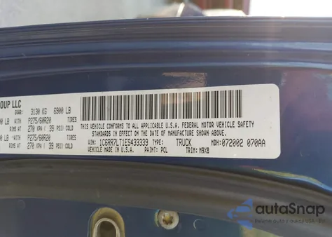 2014 Ram 1500 Lone Star из США, поврежденный, VIN 1C6RR7LT1ES433339